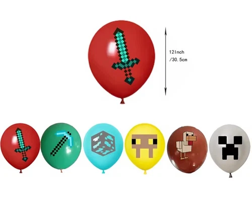 Minecraft Party Decoration New Movie Themed Party Supply for Gamer Fans Backtrop - Picture 3 of 10