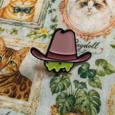 Frog Enamel Pin Backpack Cowboy Hat Cute Gift Brooch Lapel Bag Western New