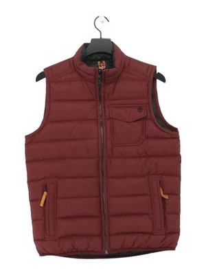 Timberland Herren Mantel M rot Nylon mit Polyester, Tierfell Puffer Jacke