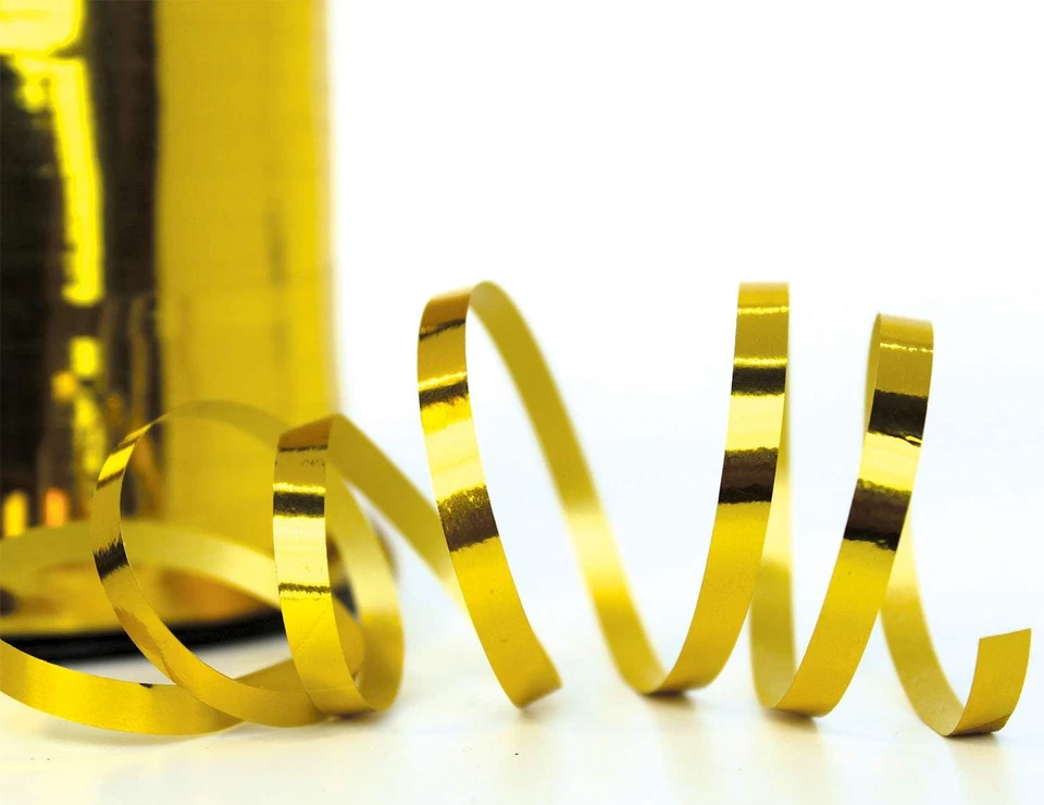 Cinta de Navidad - Juego de 4 rollos de cinta de Navidad plata rojo verde oro cinta rizadora Foto 4 de 4