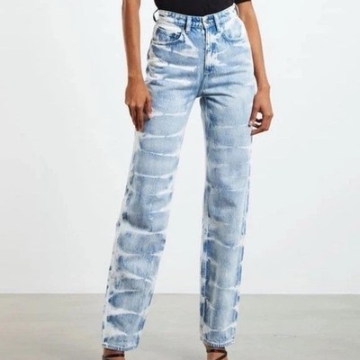 Ksubi Playback Motley Straight Leg Jeans 28 Womans Acid  