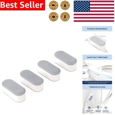 Sleek Universal Toilet Seat Bumpers - 4 Pack  Enhances Stability  Safety
