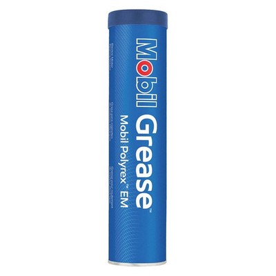MOBIL 124050 Polyrex EM,Motor Grease,Cartridge,13.7oz 5XB54
