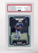 2023 Panini Prizm Rookie Anthony Richardson #343 Silver Prizm Autograph PSA 10
