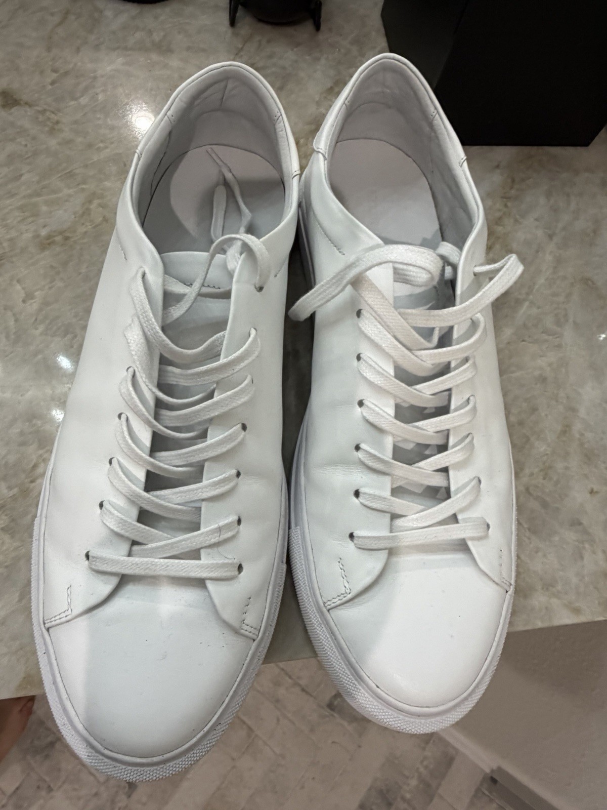 Beckett Simonon White Leather Sneakers Men’s Size 11