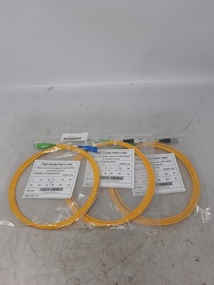 2m SC/APC-SC/UPC Simplex LSZH Fiber Optic Patch Cable Lead - Lot of 3
