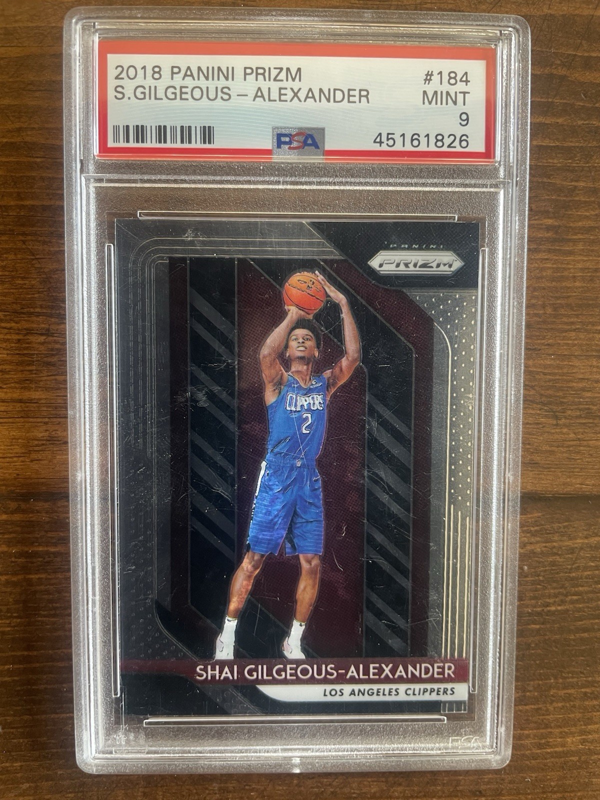 Shai Gilgeous-Alexander 2018/19 Panini Prizm Rookie (#184) PSA 9