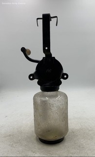 Vintage Arcade Wall Mounted Hand Crank With Wooden Knob Coffee Grinder