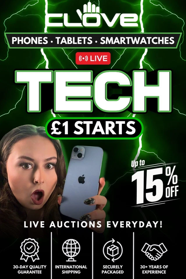 BUY IT NOW FLASH SALE tech up to 15% off iPhones, iPads & more + AUCTIONS!!
