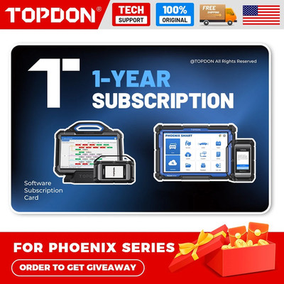 TOPDON 1-YEAR Free Update Software Subscription Card For Phoenix Max Smart Tools
