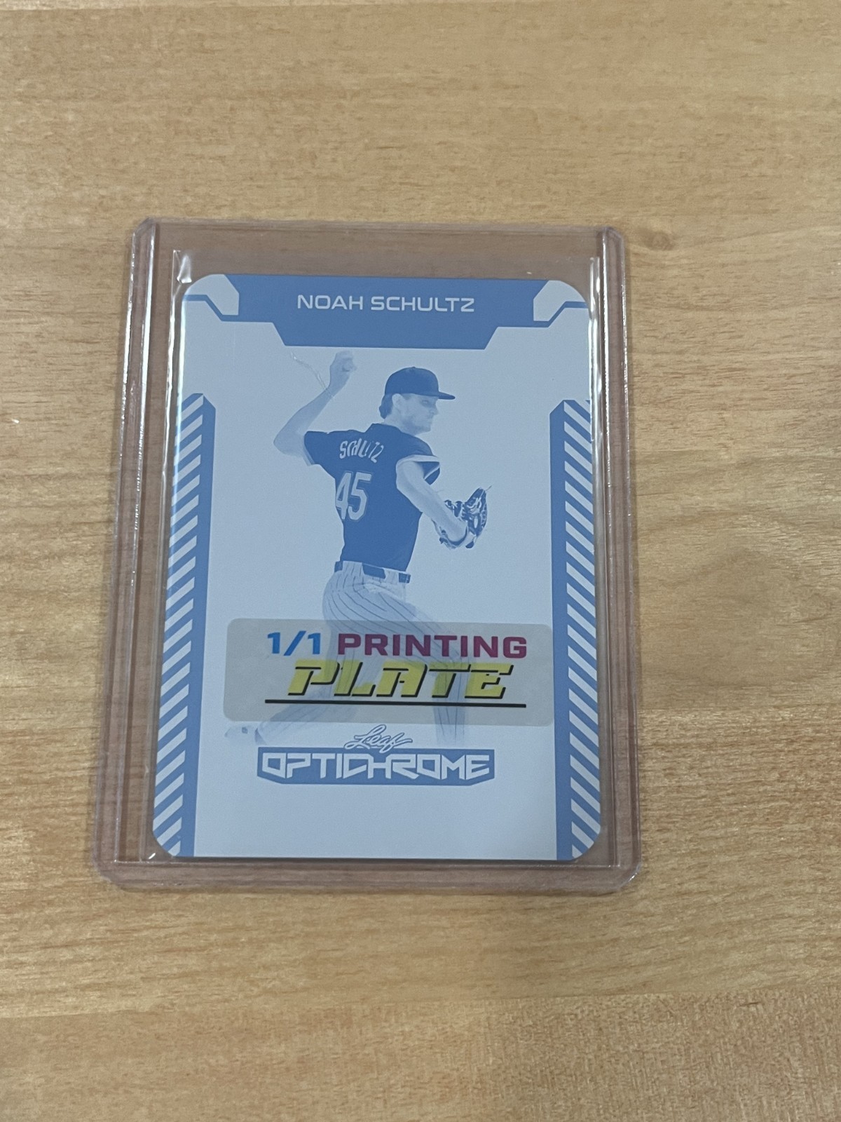 Noah Schultz 2025 Leaf Optichrome Baseball 1/1 Printing Plate