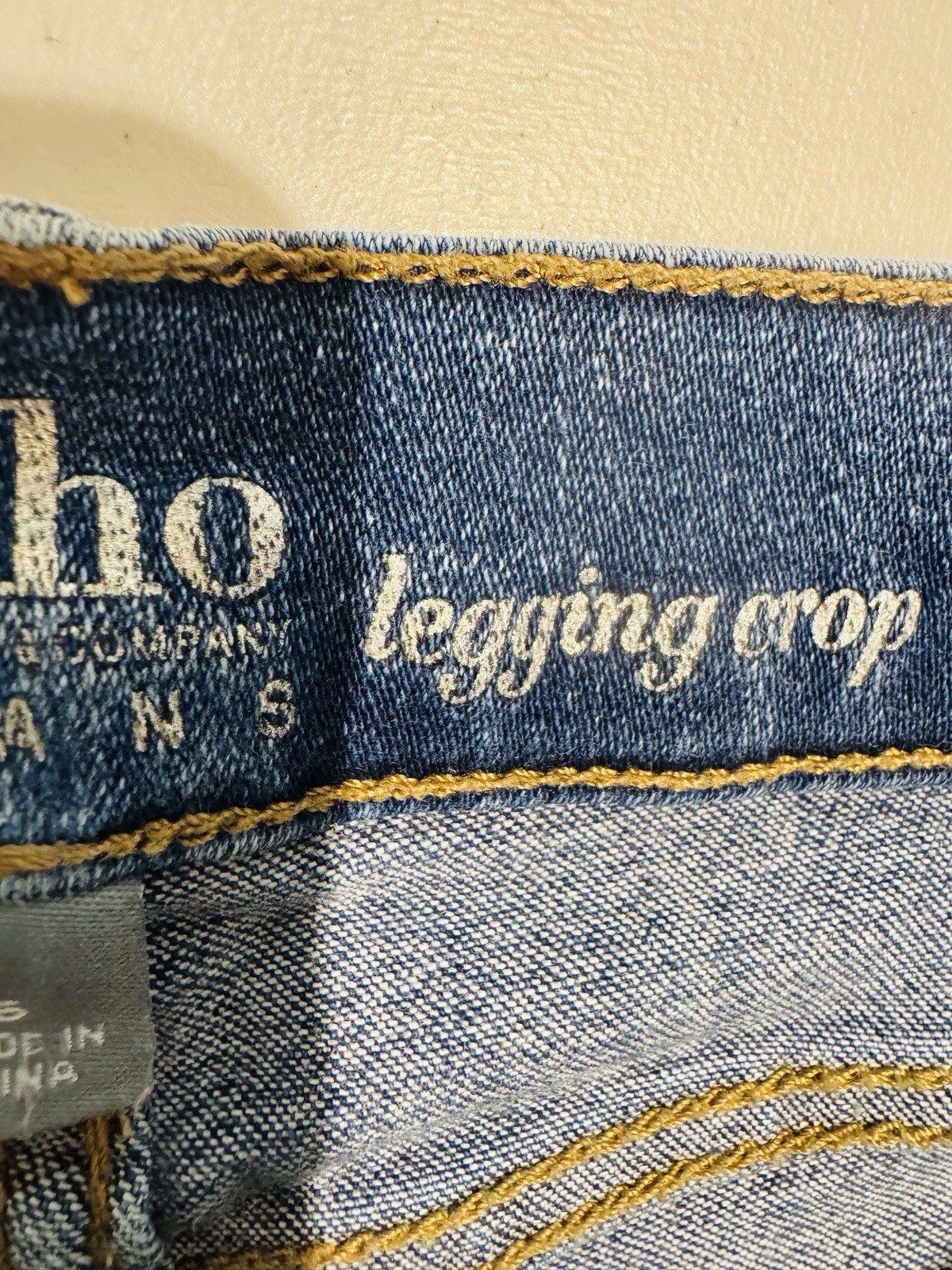 Soho Patchwork Distressed Blue Denim Legging Crop… - image 11