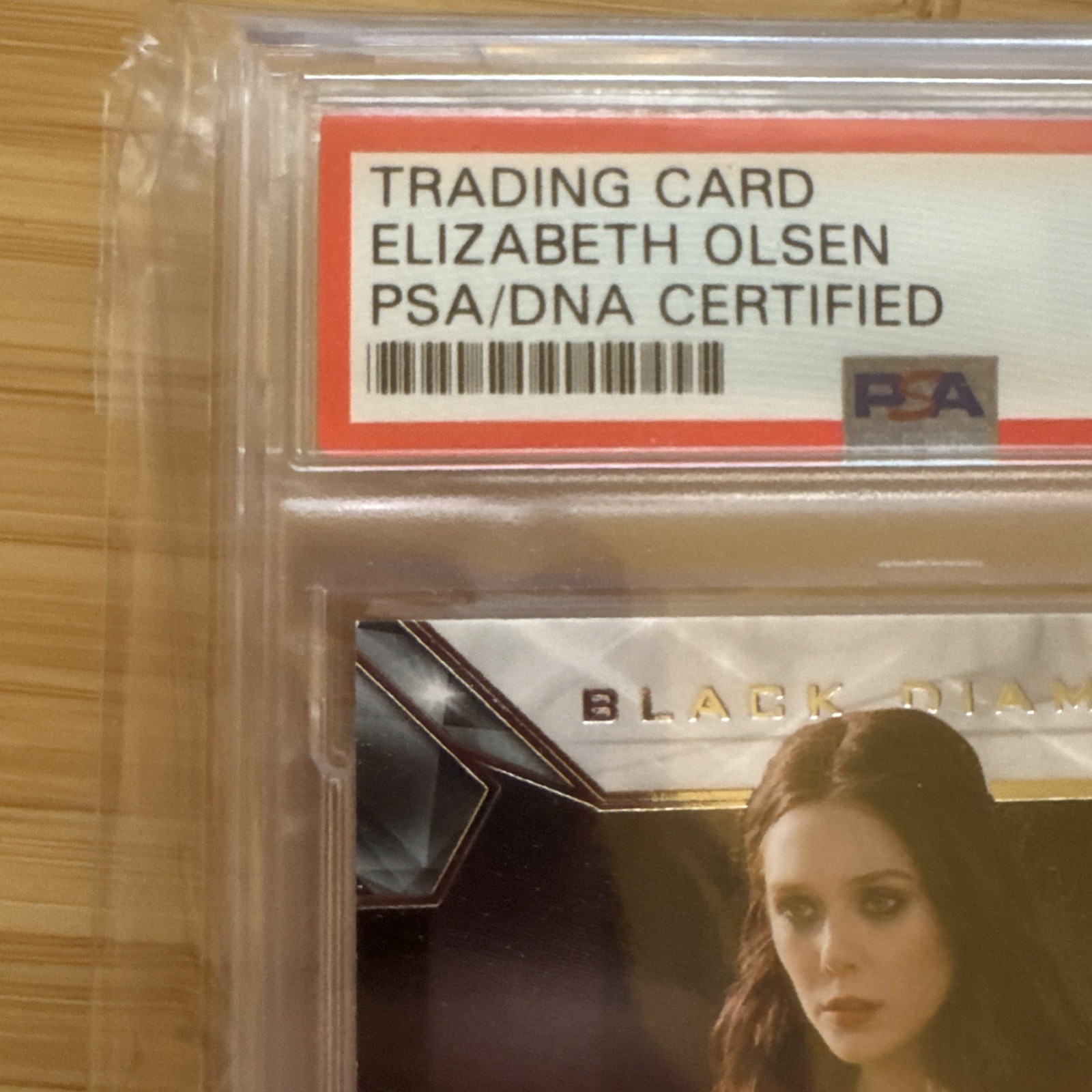 Marvel Black Diamond Elizabeth Olsen SCARLET WITCH Avengers PSA Authentic Auto view 4