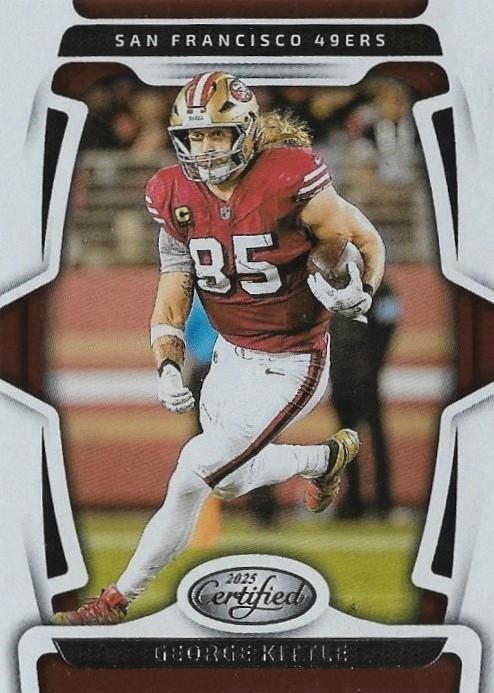 GEORGE KITTLE 2025 Panini Certified #88 49ers Iowa Hawkeyes 🔥