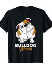 New English Bulldog Mama Cute Bully Dog Mom Funny Womens Gift T-shirt-100 Cott