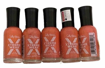 Lot of 5 Sally Hansen Xtreme Wear Nail Color # 328 Pixie Peach, 0.4 fl oz New