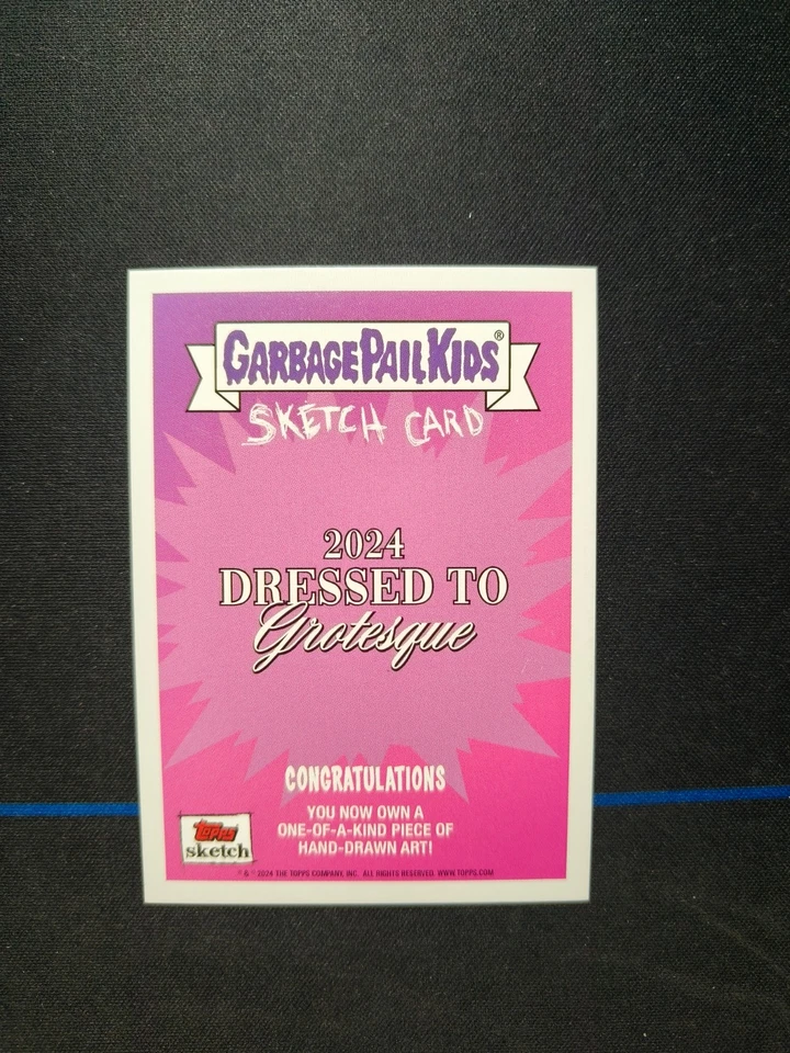 2024 TOPPS GARBAGE PAIL KIDS DRESSED TO GROTESQUE JIMENEZ SKETCH CARD 1/1 A6 - Image 2 of 2