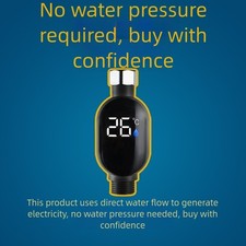Water Temperature Shower Thermometer with LED Display and Battery Power
