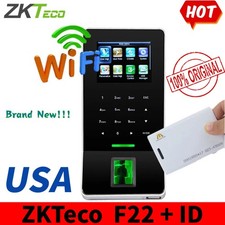 ZKTeco F22 WiFi  ID Fingerprint Access Control Attendance Clock 2.4-inch Screen