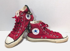 Vintage Converse Chuck Taylor All Star USA Xmas Jungle Bells Red Hi-Top size 7.5