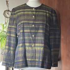 Eastex Heirloom Collection Jacket Size 16 Green Multi Smart Formal Wedding VGC