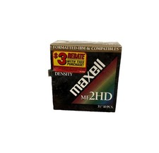 Maxell MF2HD High Density Color Floppy Disks 10 Pieces 3 " IBM New Sealed NOS