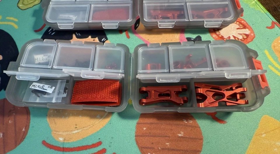 Losi™ Micro-B Micro-T Aluminum Red Parts Kit w/ Screws & Case 1:24 1:28 🇺🇸 - Image 2 of 4