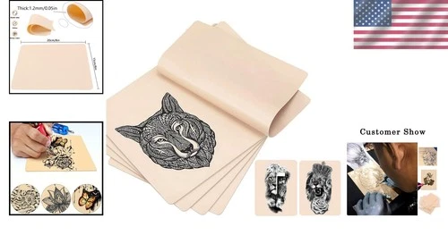 Durable Double-Sided Tattoo Skin Kit, 5 Pcs 8x6in for Microblading & More image 2