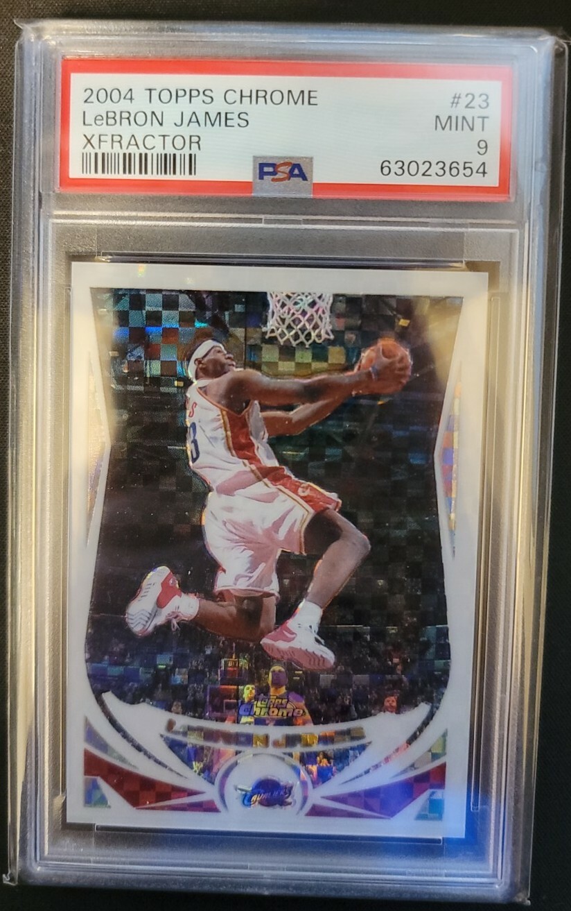 🔥 2004-05 LeBron James Topps Chrome Xfractor 61/110 PSA 9 Mint X-Fractor 🔥