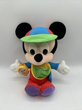 90's HTF Disney Baby Mickey Mouse Activity Doll/Plush ARCOTOYS Mattel 12" Plush