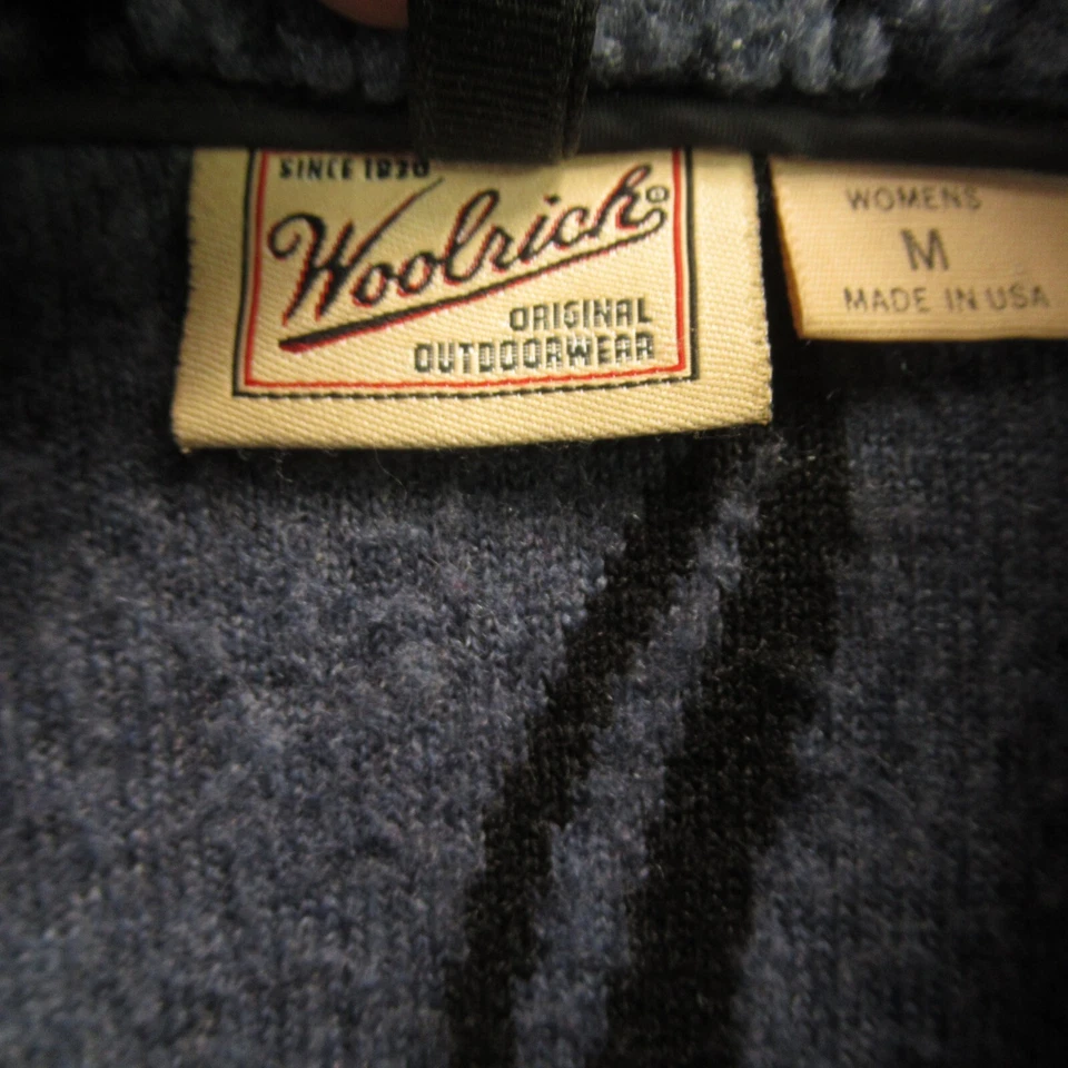 Chaqueta Woolrich Mujer Mediana Cremallera Completa Manga Larga Exterior Animales Vellón De Colección Foto 3 de 4