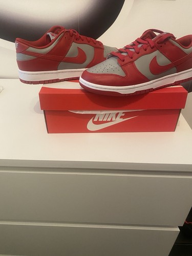 Nike Dunk Low Retro UK 10 Medium Grey /varsity Red - Picture 6 of 9