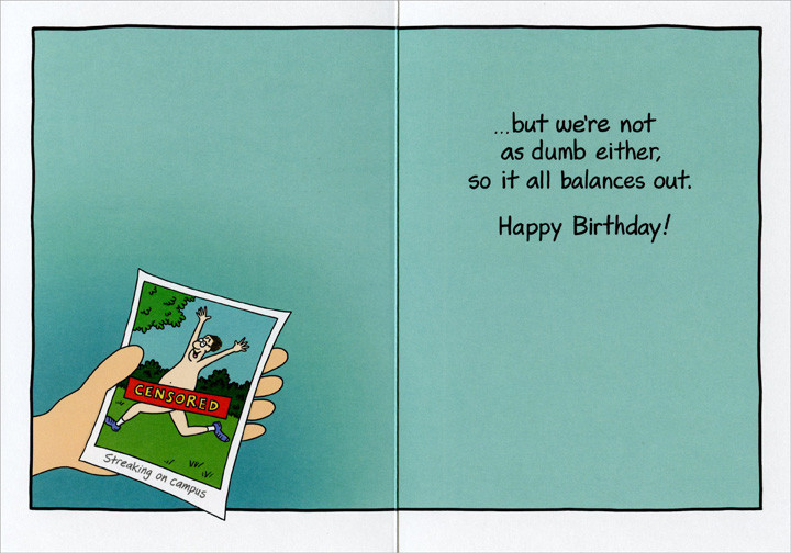 Looking At Old Photos Funny Birthday Card - Greeting Card by