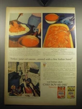 1957 Chef Boy-ar-dee Spaghetti Sauce Ad - Perfect pour-on sauces