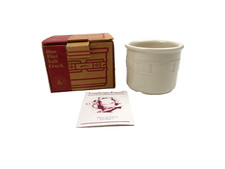 Longaberger Pottery One Pint Salt Crock - Ivory NEW in Box Made in USA 2002