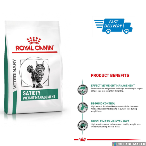 Satiety Weight Management Royal Canin veterinary Diet Feline Dry Cat