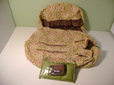 RITZY BABY INFANT CAR SEAT SLIP COVER W/CANOPY REVERSIBLE MADE IN USA