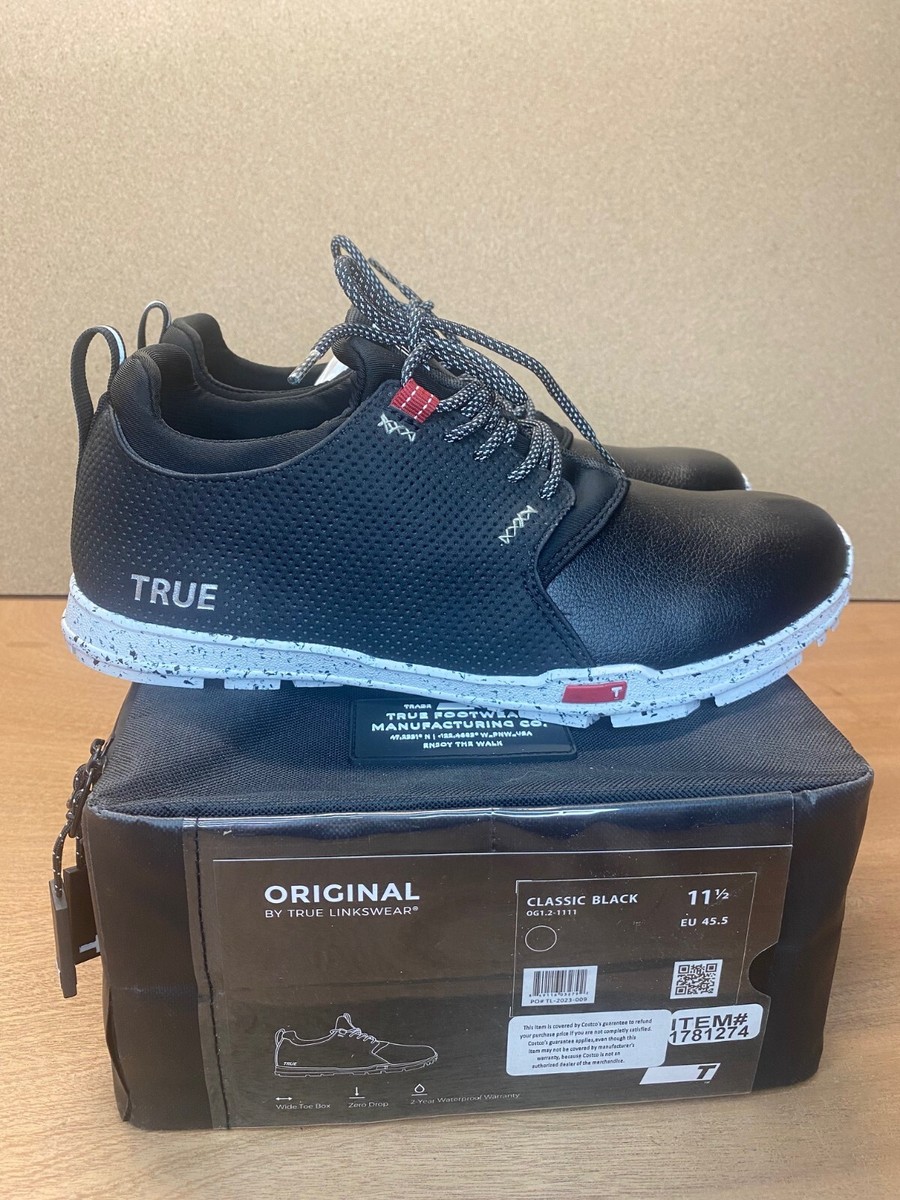 True Linkswear Men's Original Golf Shoes Classic Black US