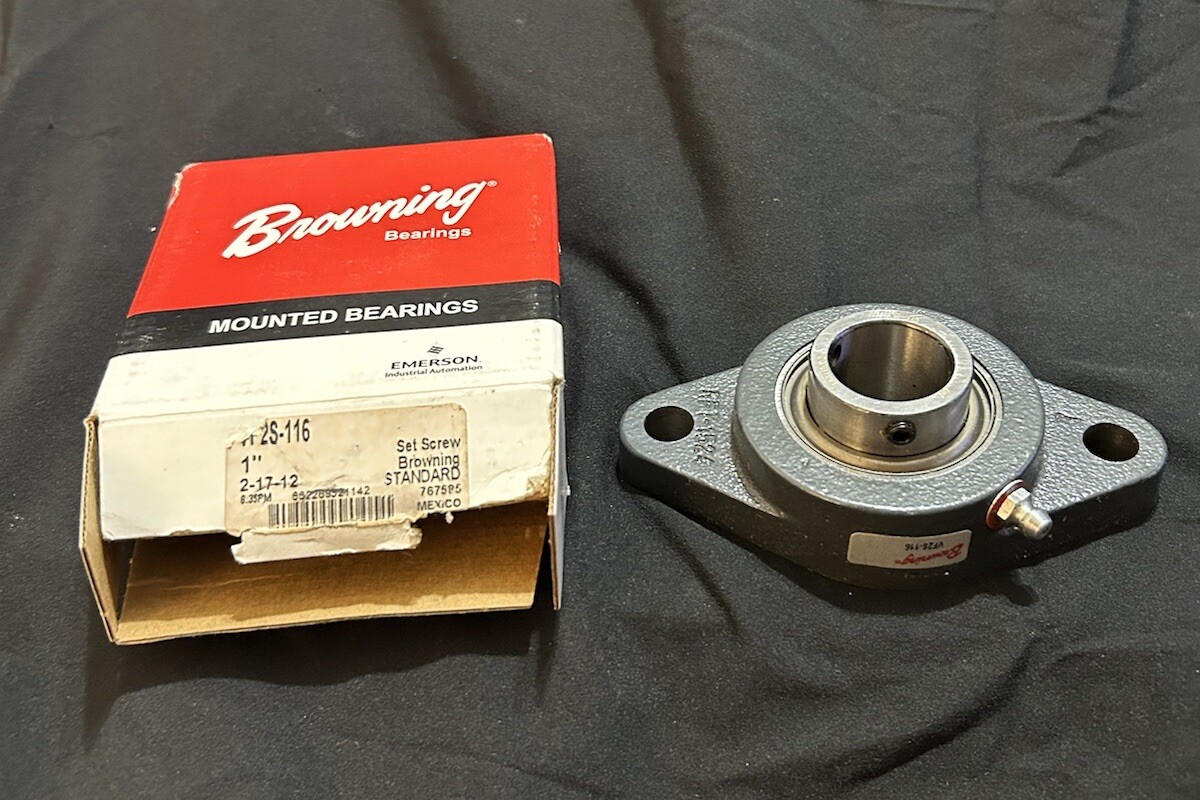 Browning VF2S-116 Mounted Bearing 1” Set Screw Browning Emerson Industrial