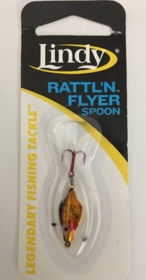 Lindy Rattl 'N Flyer Löffel / Techni-Glo Gold Leuchte 1.8ml FJ080 RARE SHIP N 24