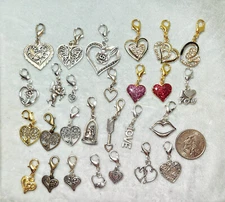 Love Heart Clip-on Charm Purse Zipper Keychain Backpack STOCKING STUFFER