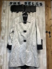 Mycra Pac Reversible Rain Coat Black / Iridescent White Size 1 S/M Made in USA