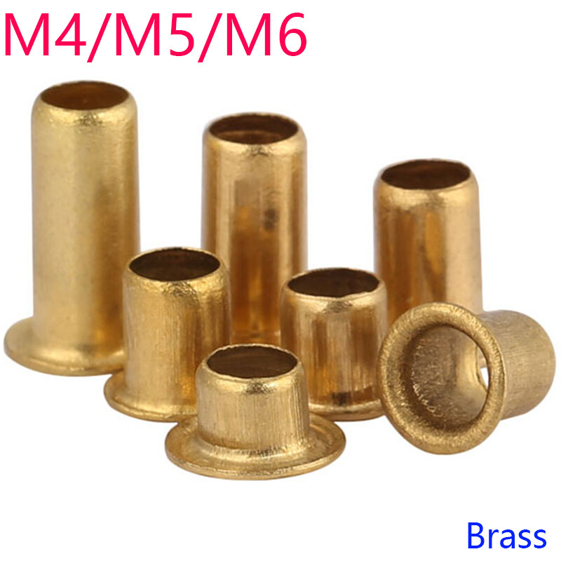 M4 M5 M6 Copper Brass Vias Rivet Nuts Through Hole Rivets Hollow Grommets