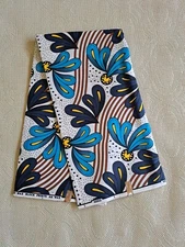  Cotton Polyester African  Fabric  Wax  Print  Sold  bea by 6 Yards 