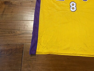 Vintage Kobe Bryant #8 Champion NBA Basketball Yellow Jersey