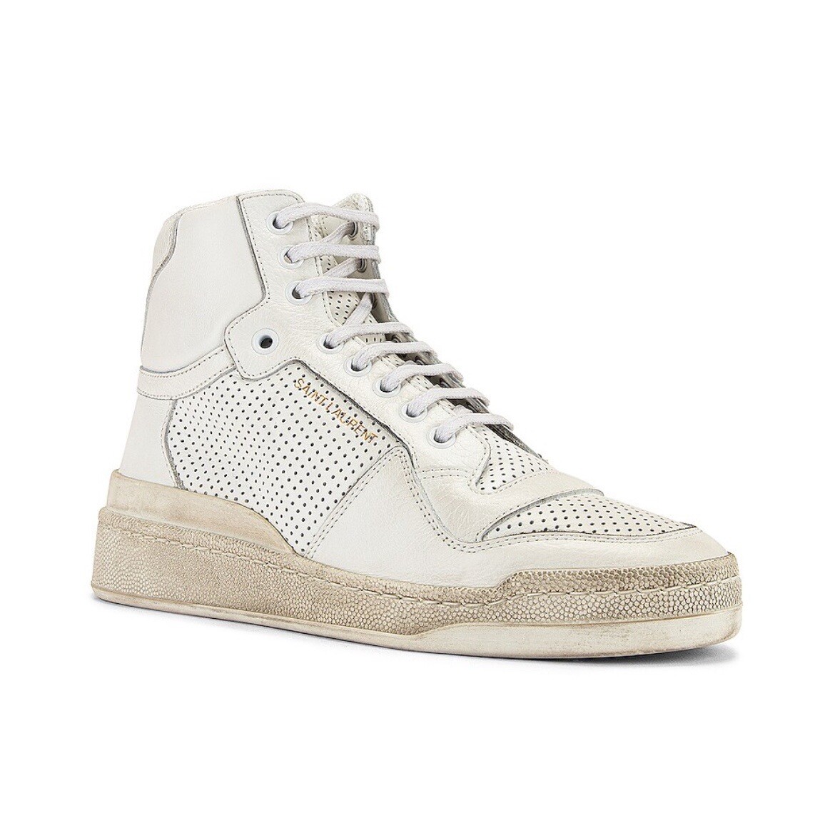 美品　SAINT LAURENT ホワイト スニーカー　24センチ 美品 SAINT LAURENT ホワイト スニーカー 24センチ - 靴人気