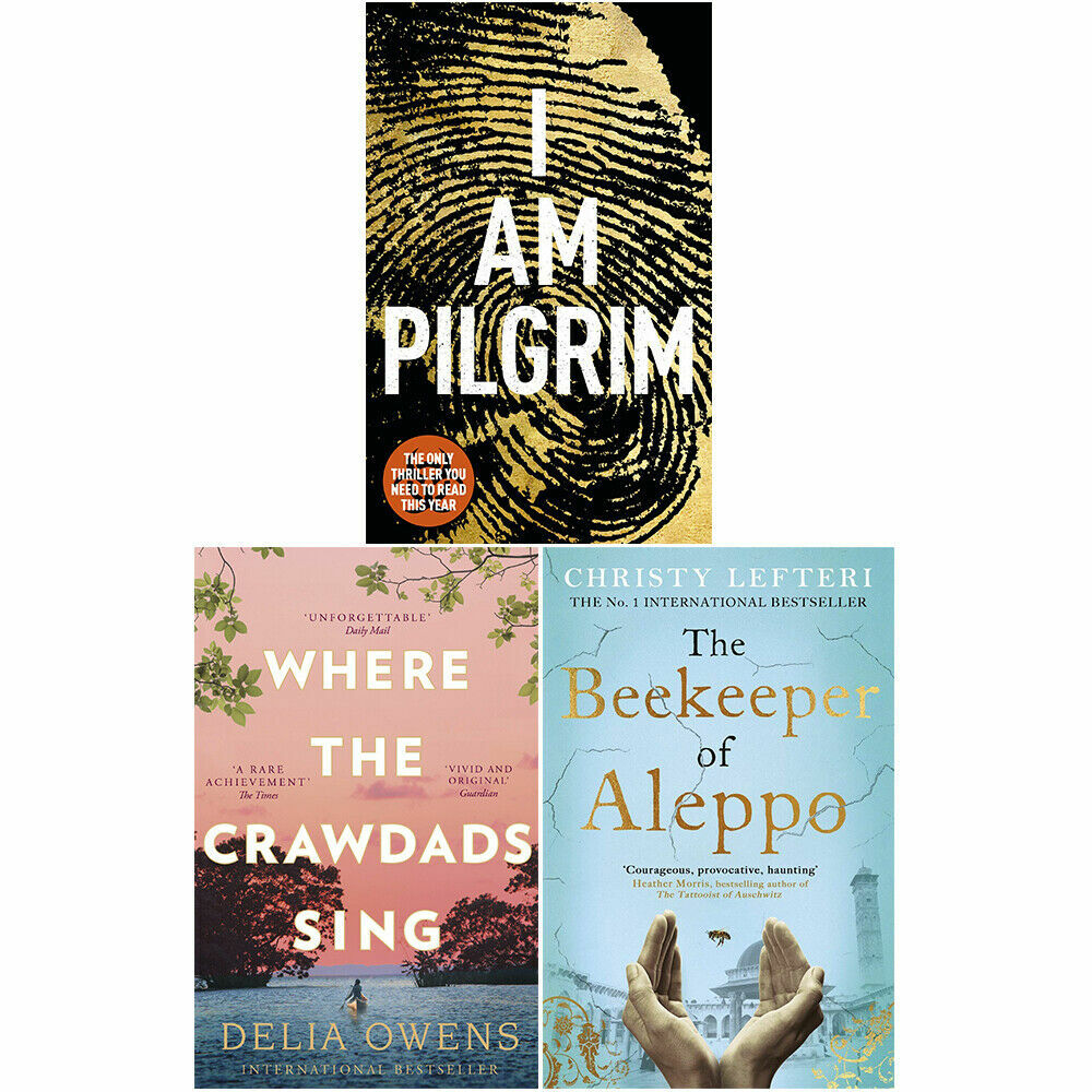 I Am Pilgrim,Where the Crawdads Sing, Beekeeper of Aleppo 3 Books Collection Set