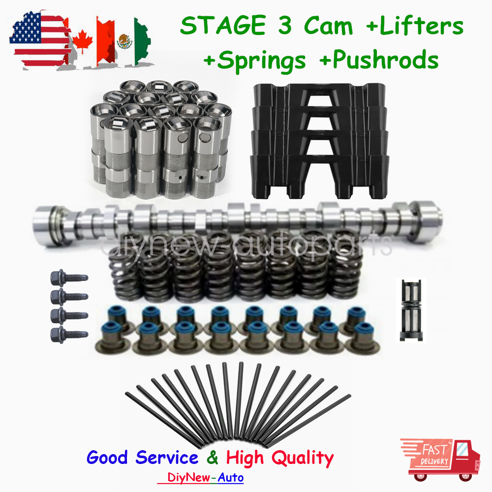 Stage 3 V2 Cam Kit For LS Truck w/Lifters Pushrods LS1/LS2/LS6 4.8/5.3