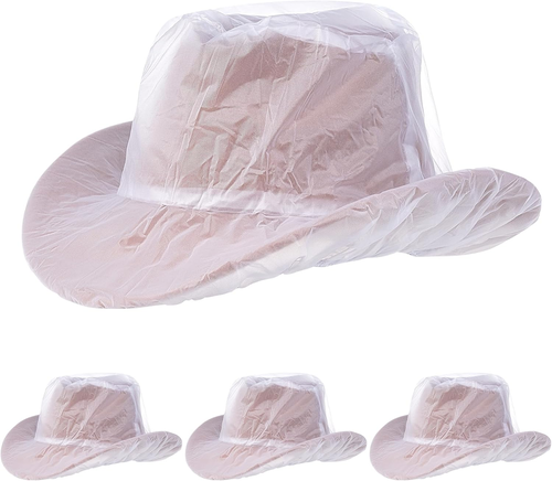 4-Pack Waterproof Cowboy Hat Covers for Travel and Dust Protection