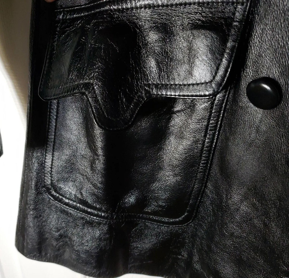 VTG 70s Western Black Leather Jacket Blazer Sz 8 Made in VTG 70s Western Black Leather Jacket Blazer Sz 8 Made in